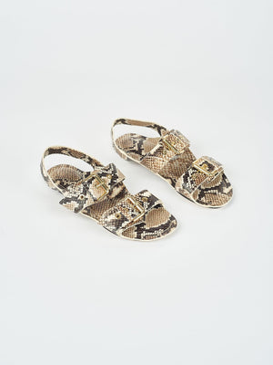 the double buckle sandal in python.