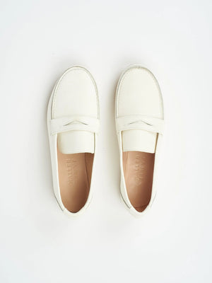 the penny loafer in white.
