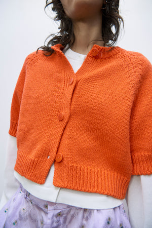 Cotton Buttoned Top in Mandarin