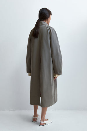 Trench Coat in Taupe Grey